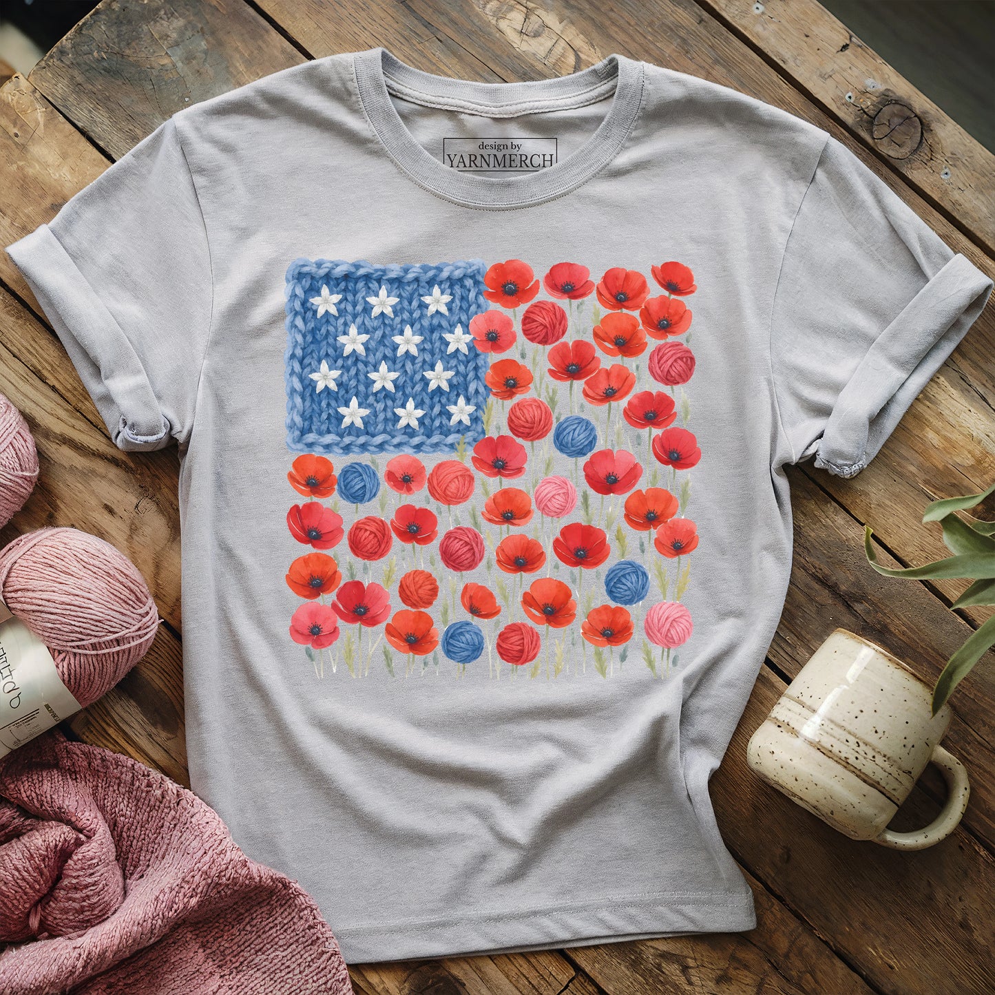 Yarns, Flowers & Liberty T-shirt