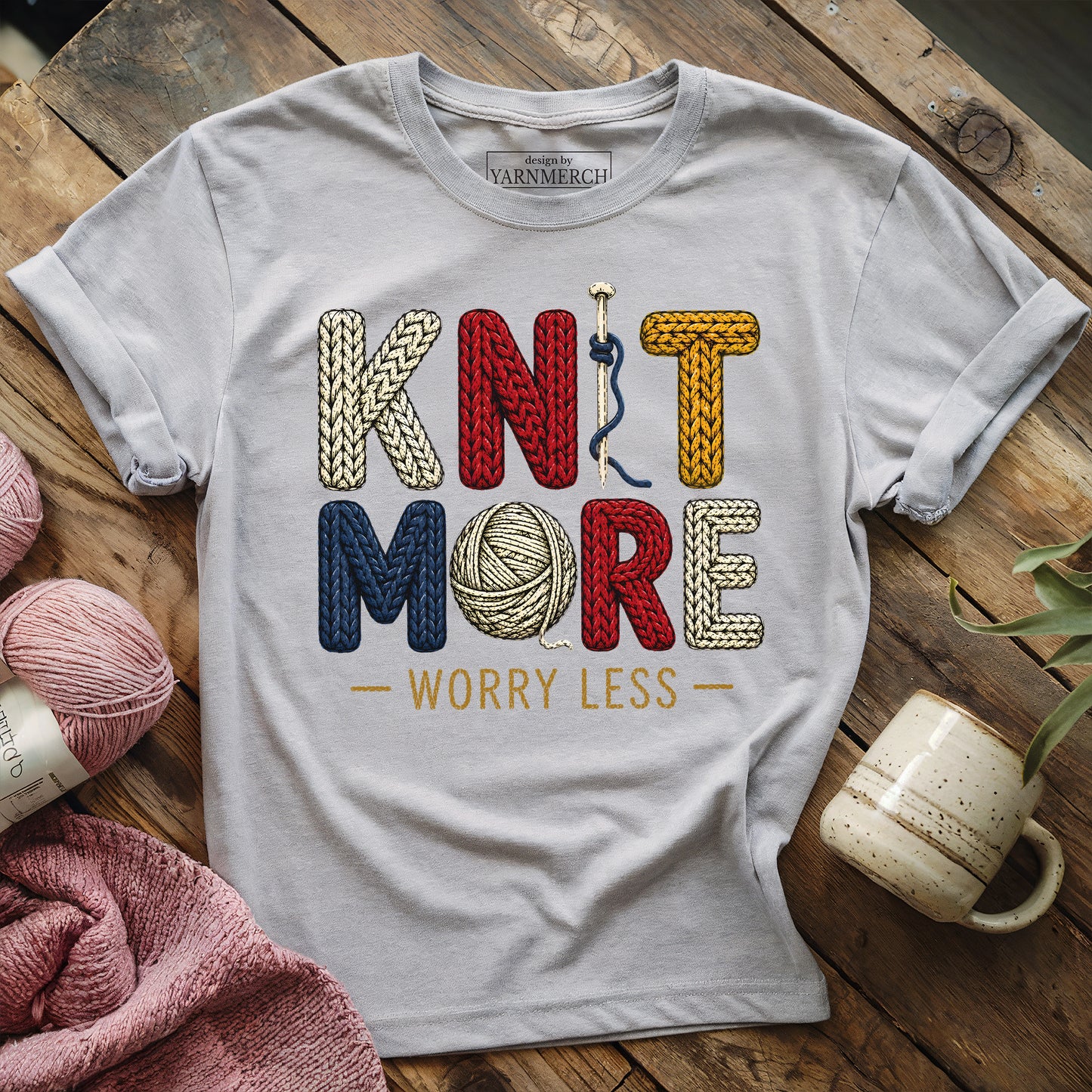 Knit More Worry Less T-shirt