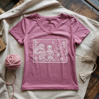 Campfire Crochet Club Lady V-neck