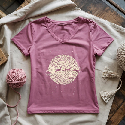 Christmas Yarn Night Lady V-neck