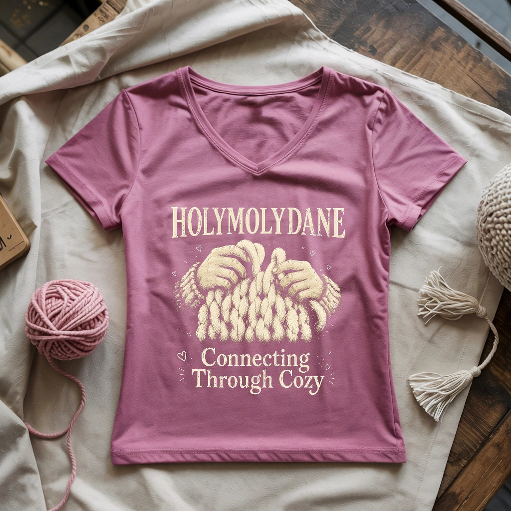 Connecting Through Cozy Lady V-neck
