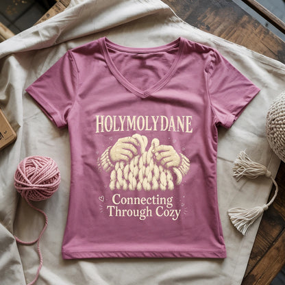 Connecting Through Cozy Lady V-neck