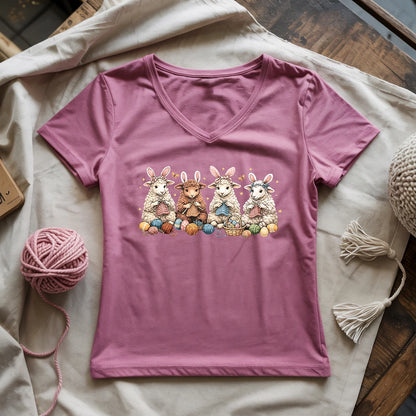 Happy Easter Lady V-neck