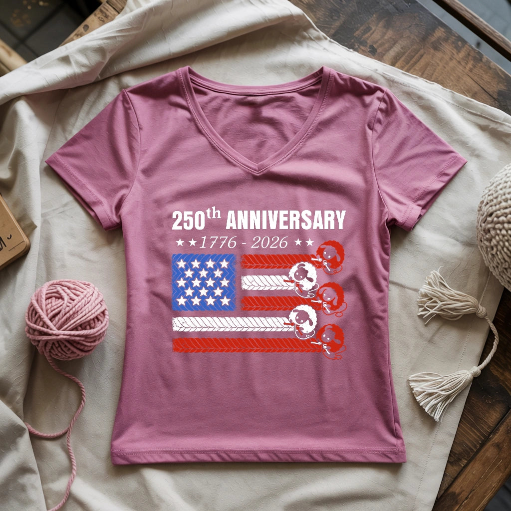 Knit America – 250th Anniversary Lady V-neck