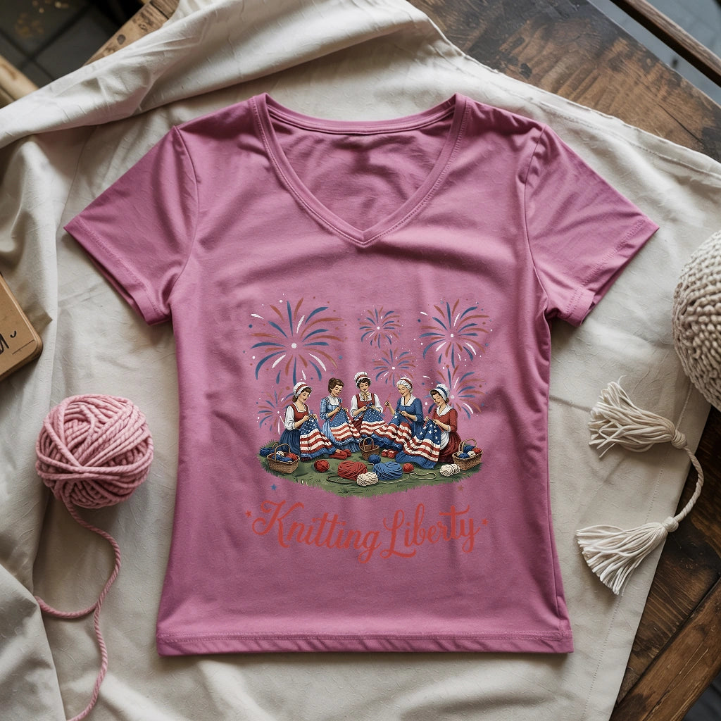 Knitting Liberty Lady V-neck