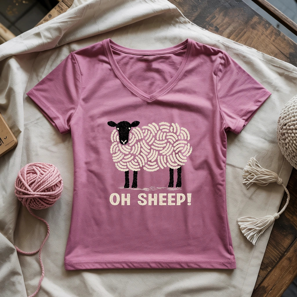 Oh Sheep Lady V-neck