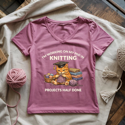 PhD In Knitting Lady V-neck