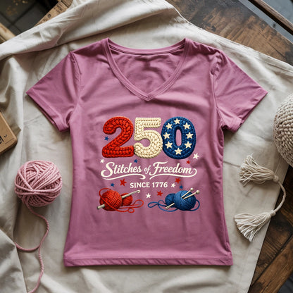 Stitches of Freedom Lady V-neck
