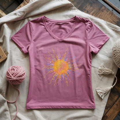 Tangled Sun Lady V-neck