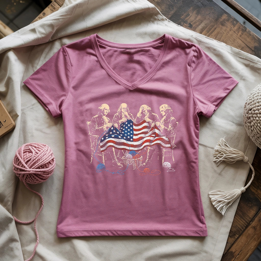 The Founding Knitters America Lady V-neck