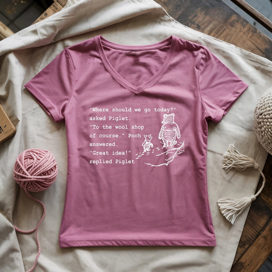 Wool Shop Lady V-neck