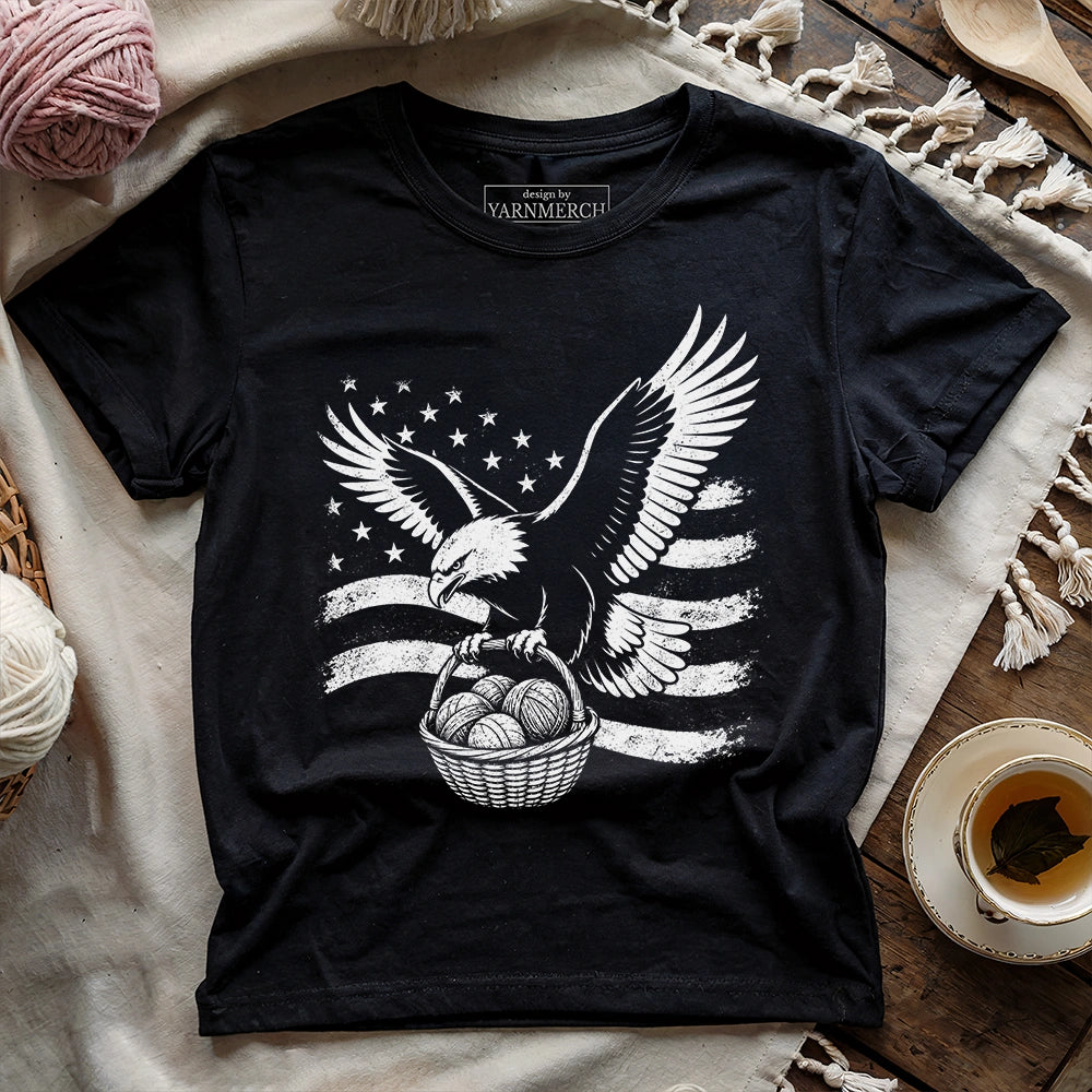 Bald Eagle And Yarn T-shirt