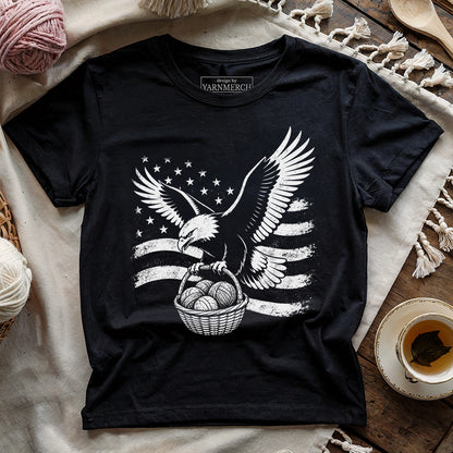 Bald Eagle And Yarn T-shirt