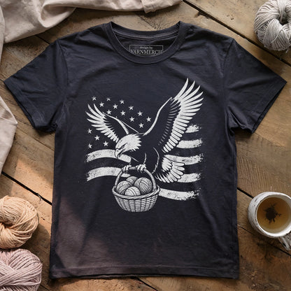 Bald Eagle And Yarn T-shirt