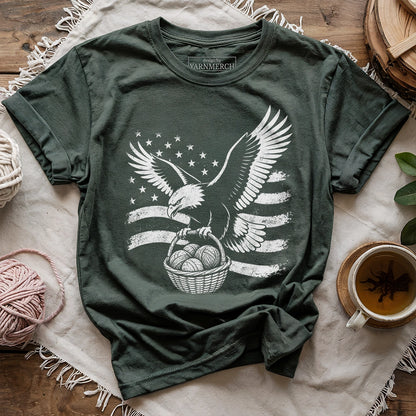 Bald Eagle And Yarn T-shirt