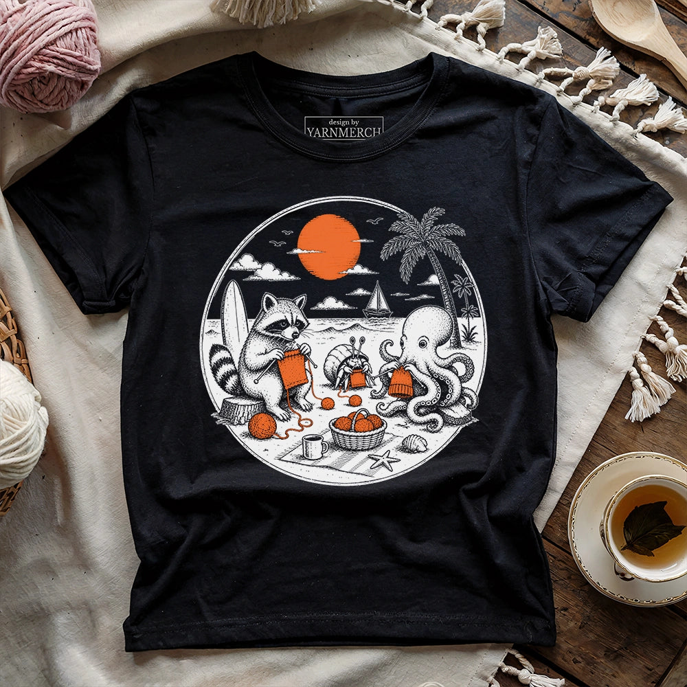 Beach Knitting Friends T-shirt
