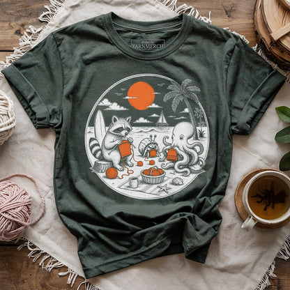Beach Knitting Friends T-shirt