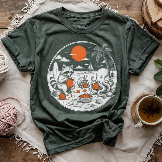 Beach Knitting Friends T-shirt