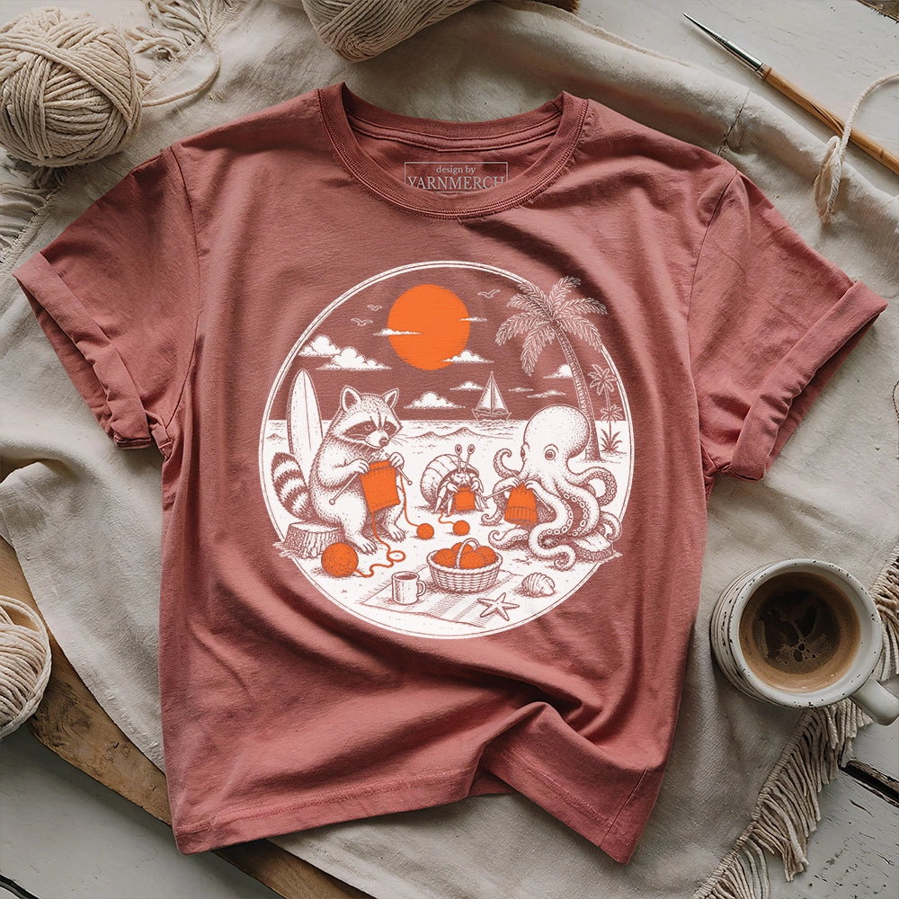Beach Knitting Friends T-shirt