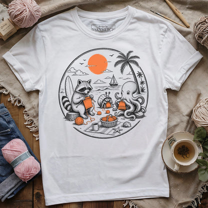 Beach Knitting Friends T-shirt