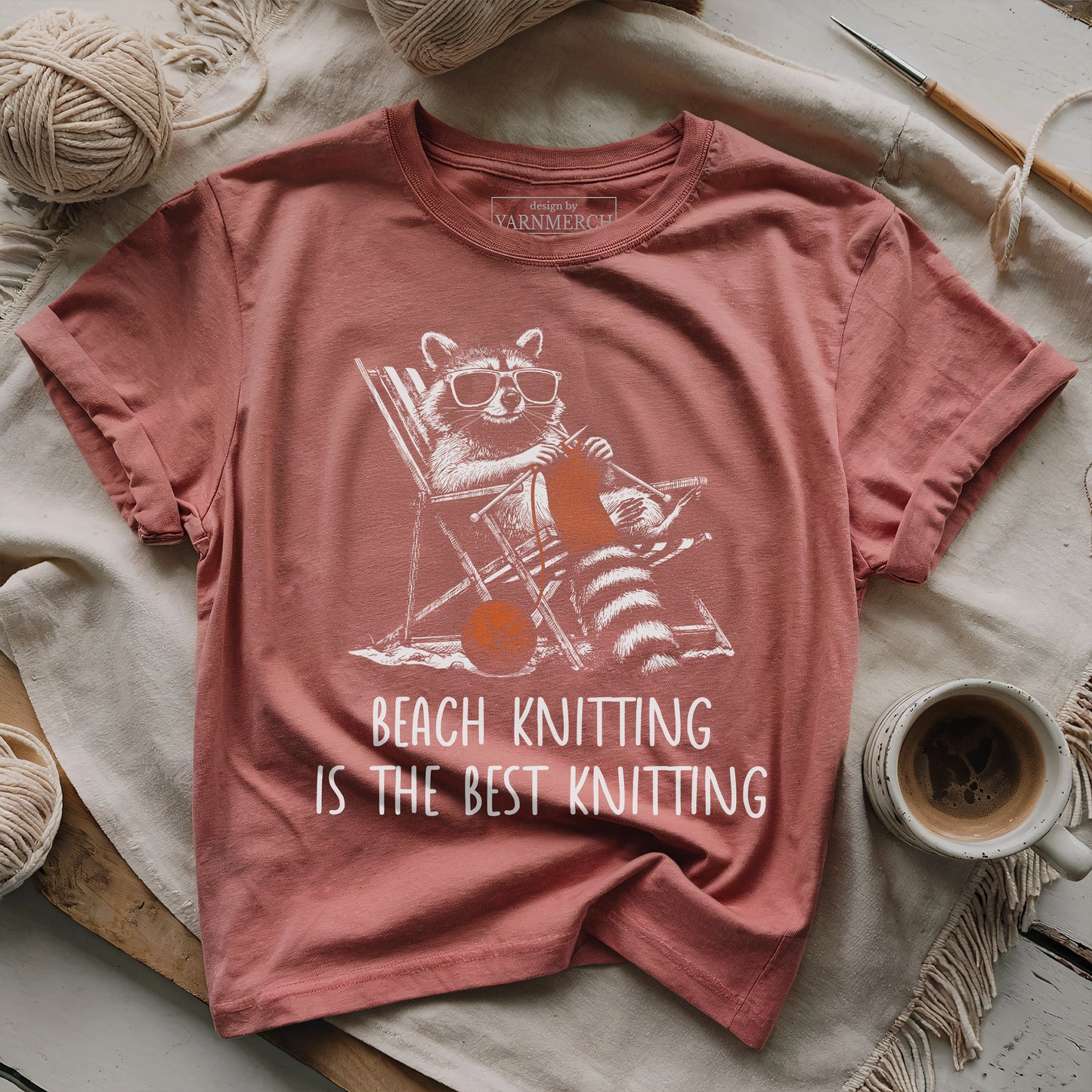 Beach Knitting Is Best Knitting T-shirt