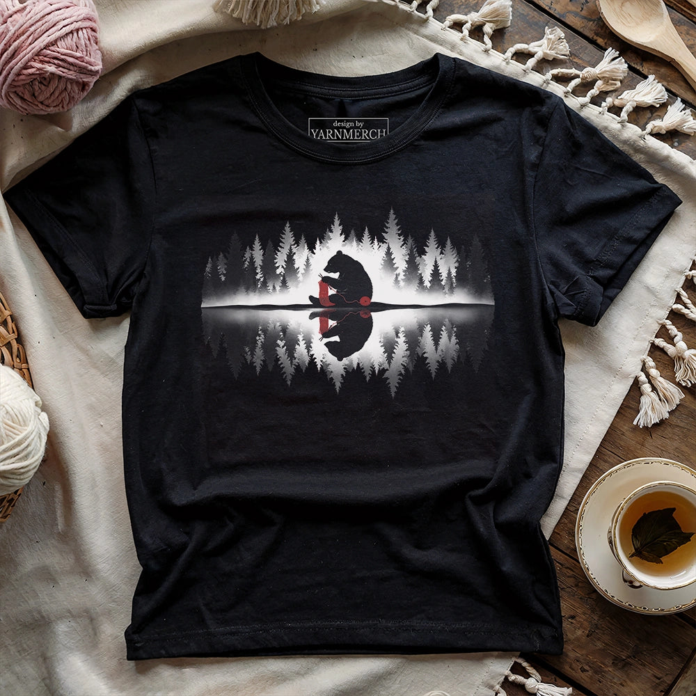 Bear Knitting Reflection T-shirt