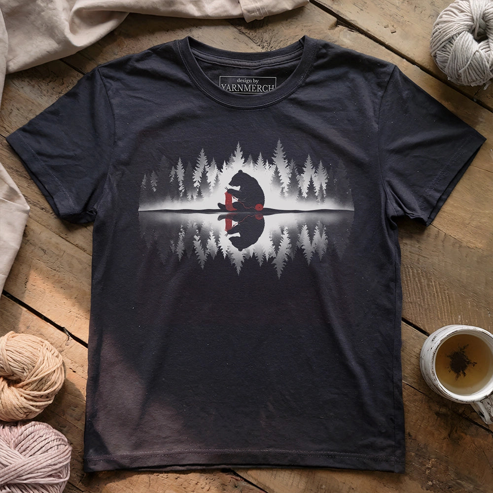 Bear Knitting Reflection T-shirt