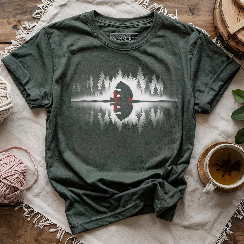 Bear Knitting Reflection T-shirt