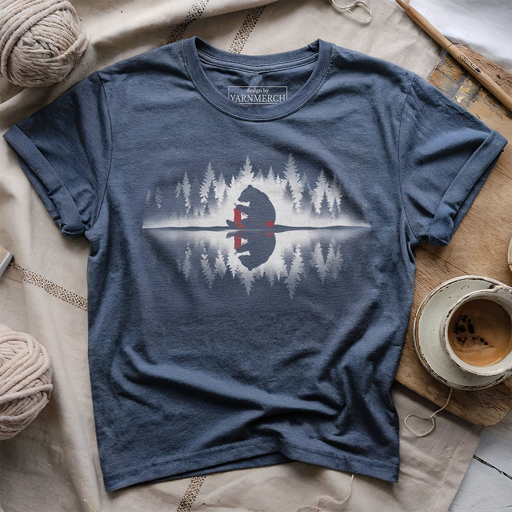 Bear Knitting Reflection T-shirt