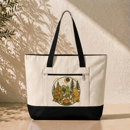 Campfire Knitting Friends Tote
