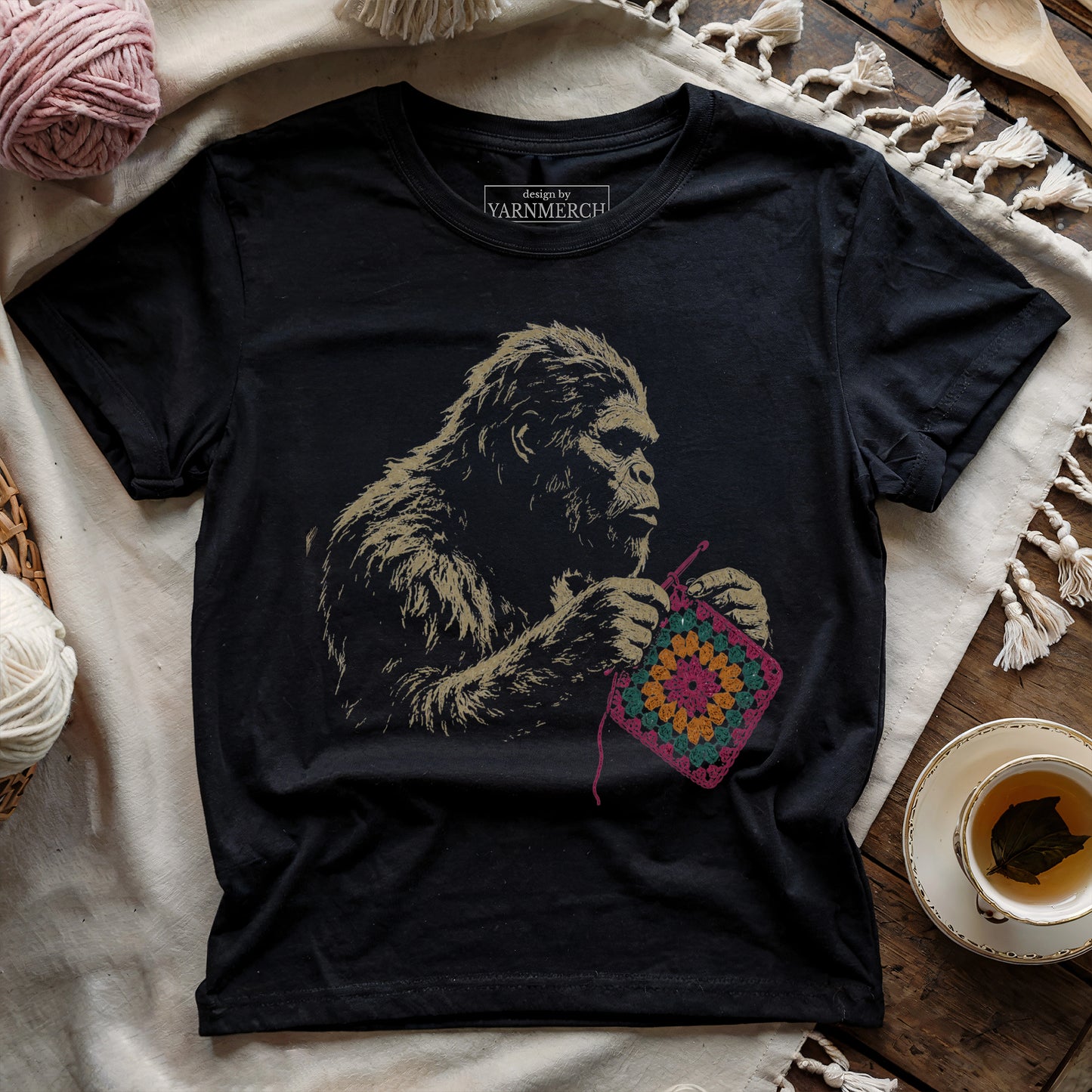Big Foot Crocheting T-shirt