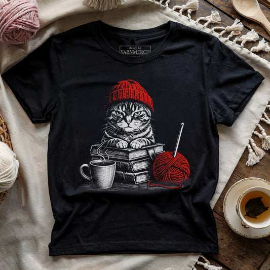 Black Cat & Coffee T-shirt