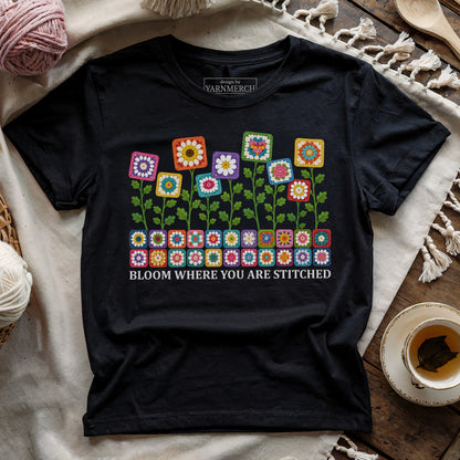 Bloom Where You Are Stitched T-shirt