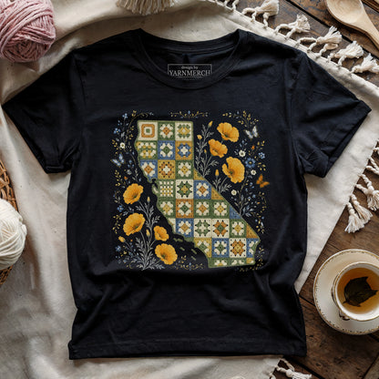 California In Granny Squares T-shirt