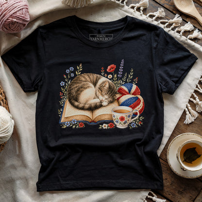 Cat, Yarn & America T-shirt
