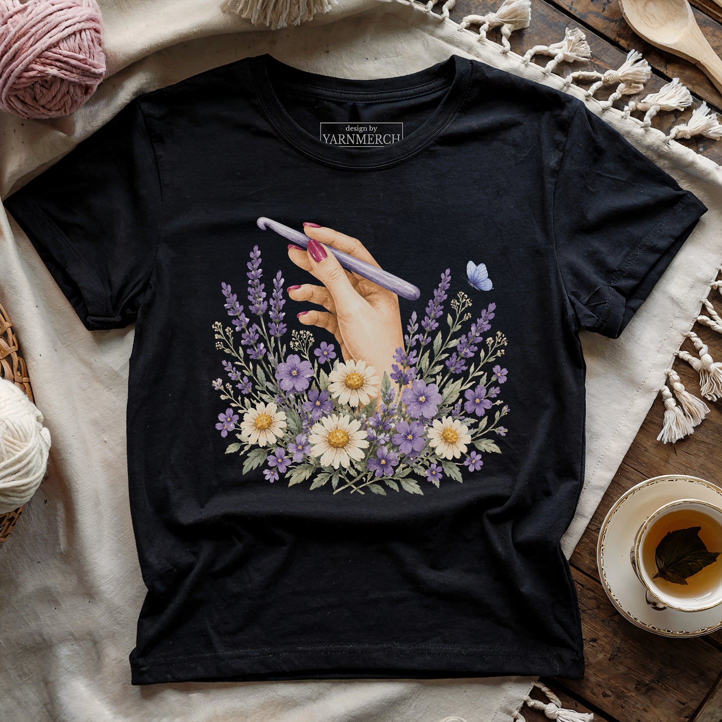 Crochet & Flower T-shirt