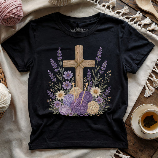 Faith Blooms In Yarn T-shirt