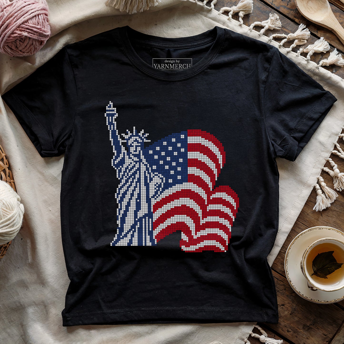 Freedom Knitting Chart T-shirt