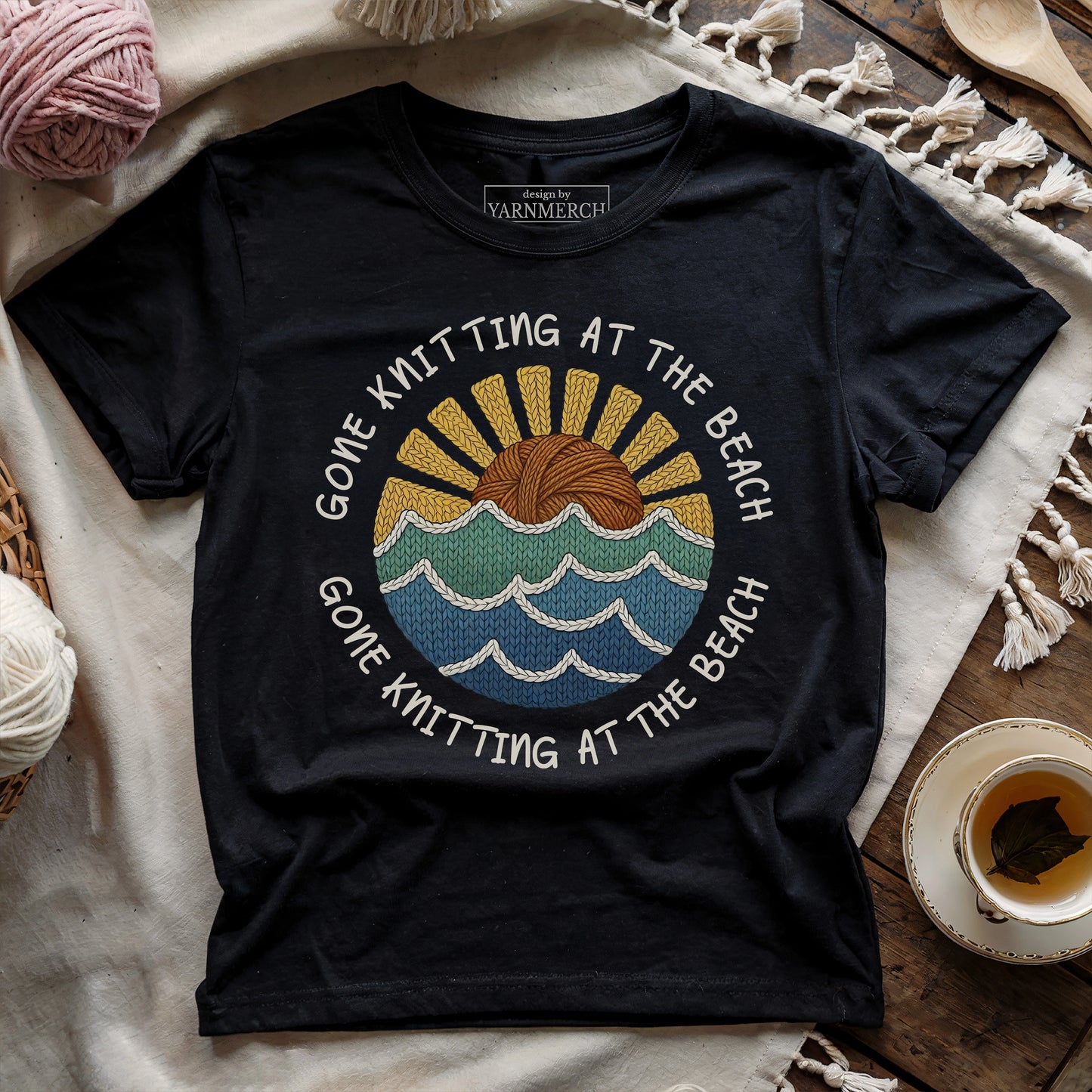 Gone Knitting At The Beach T-shirt