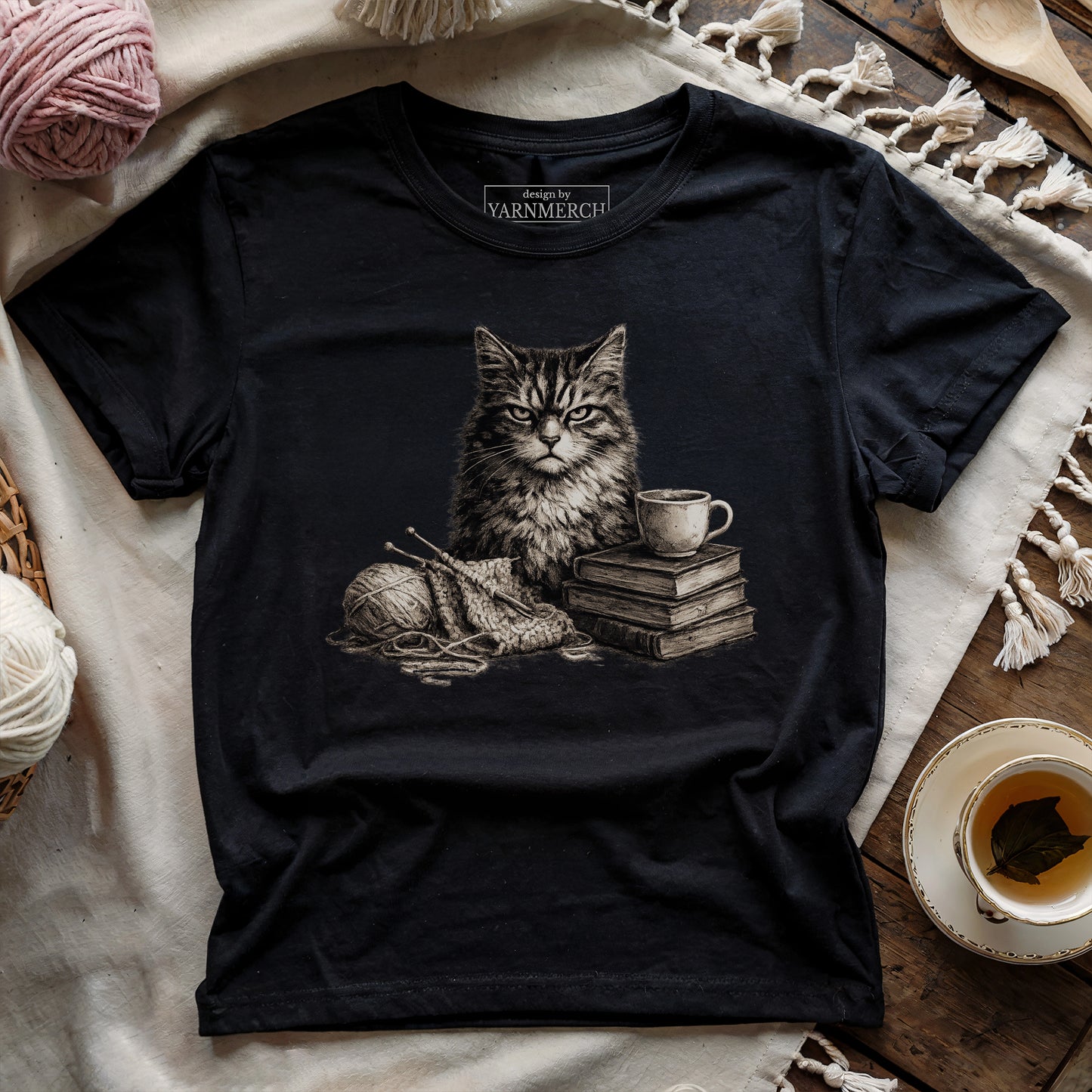 Grumpy Cat Knitting T-shirt