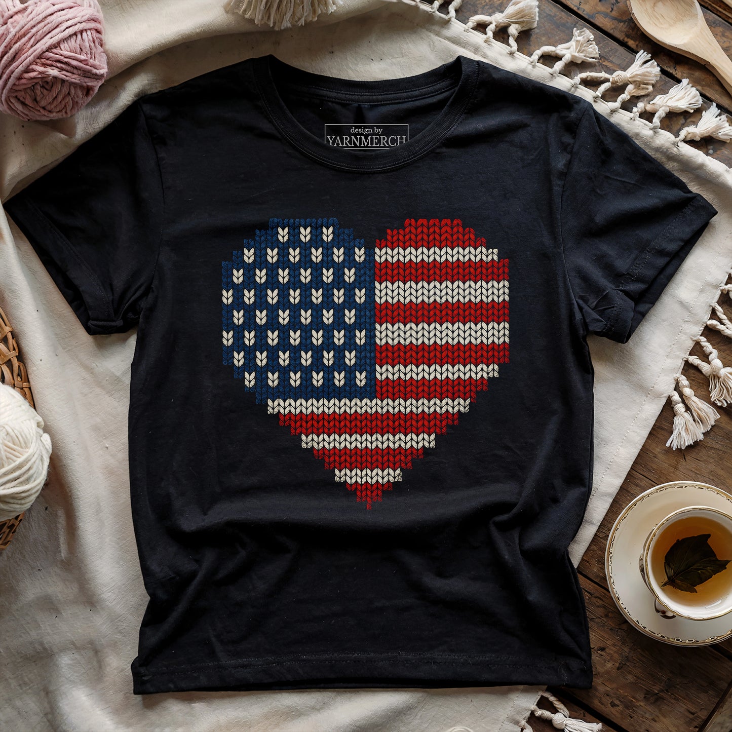 I Knit My Love For USA T-shirt