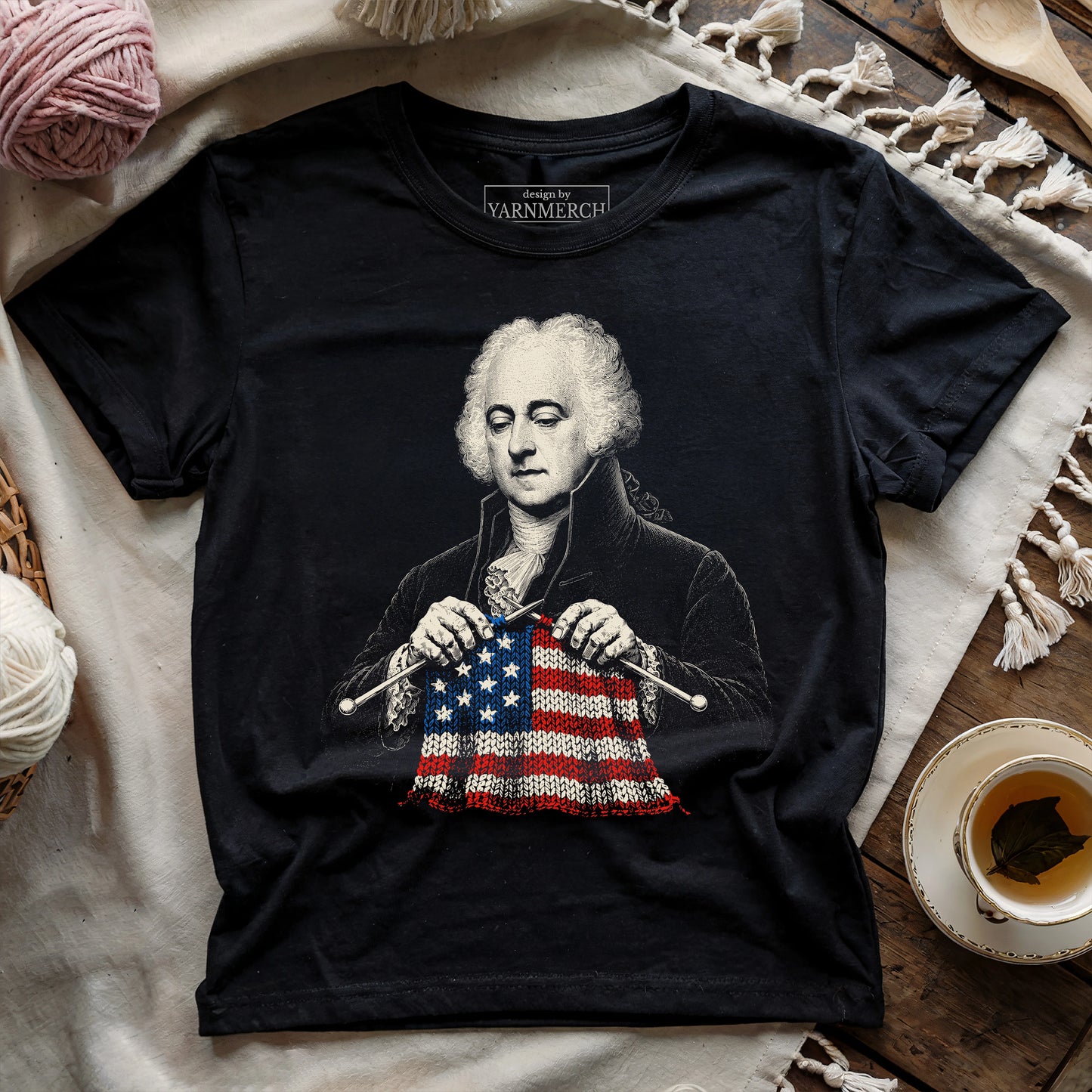 John Adams Knitting USA T-shirt