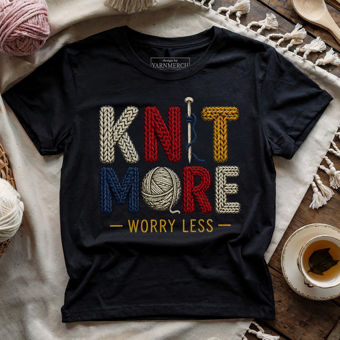 Knit More Worry Less T-shirt