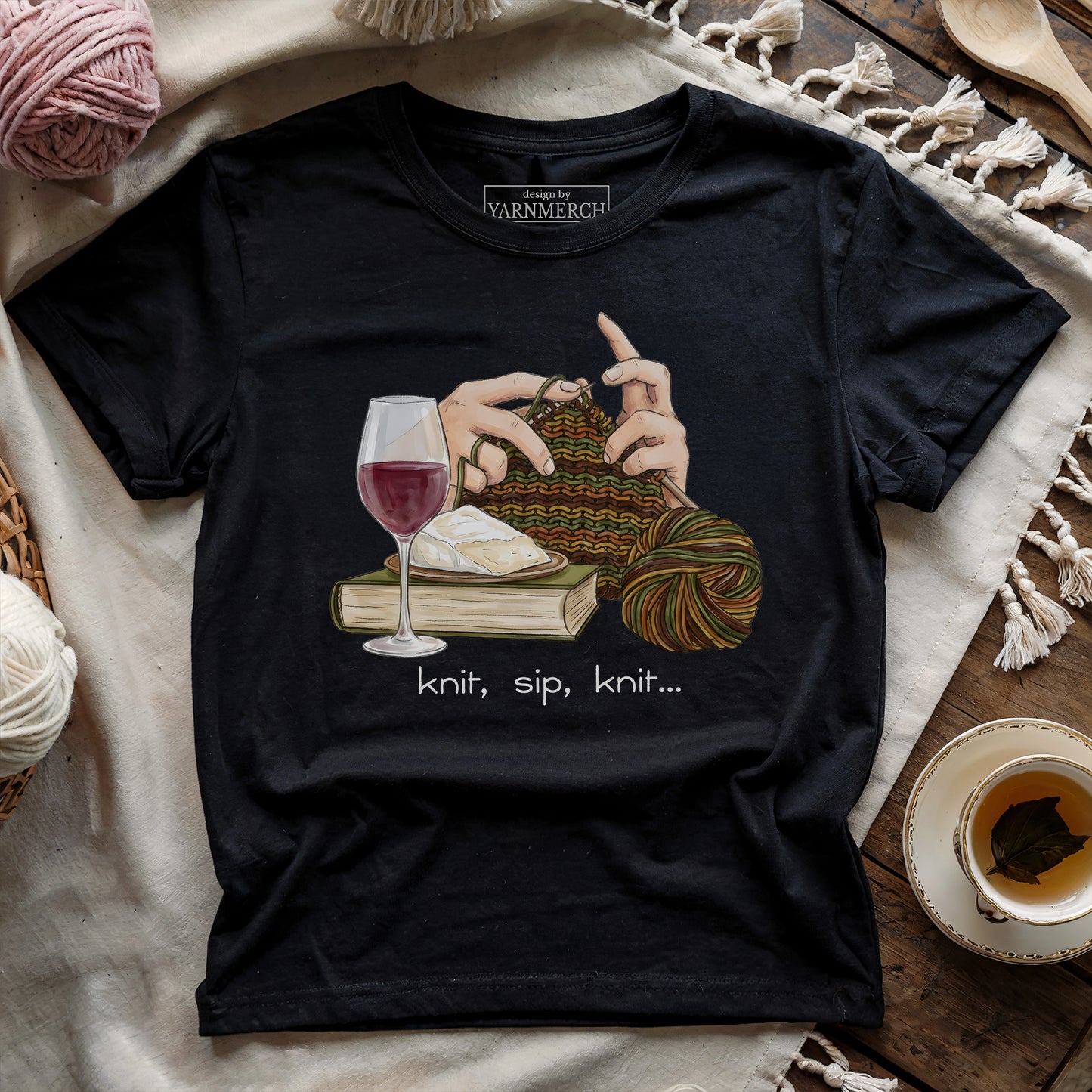 Knit, Sip, Knit T-shirt
