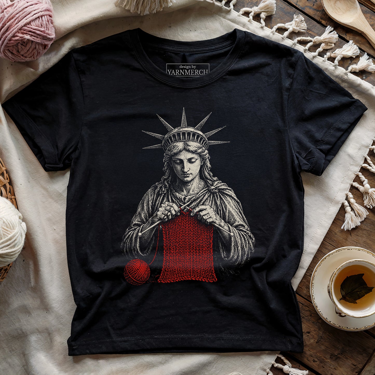 Knitting For Liberty T-shirt