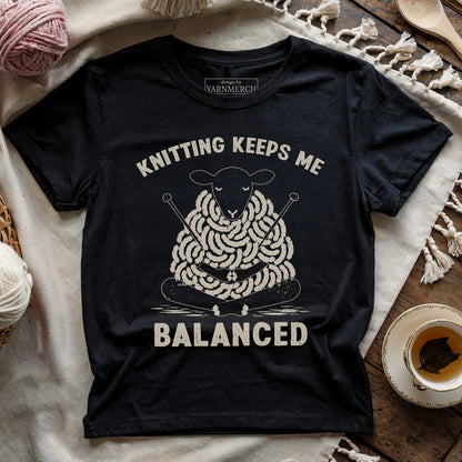Knitting Keeps Me Balance T-shirt