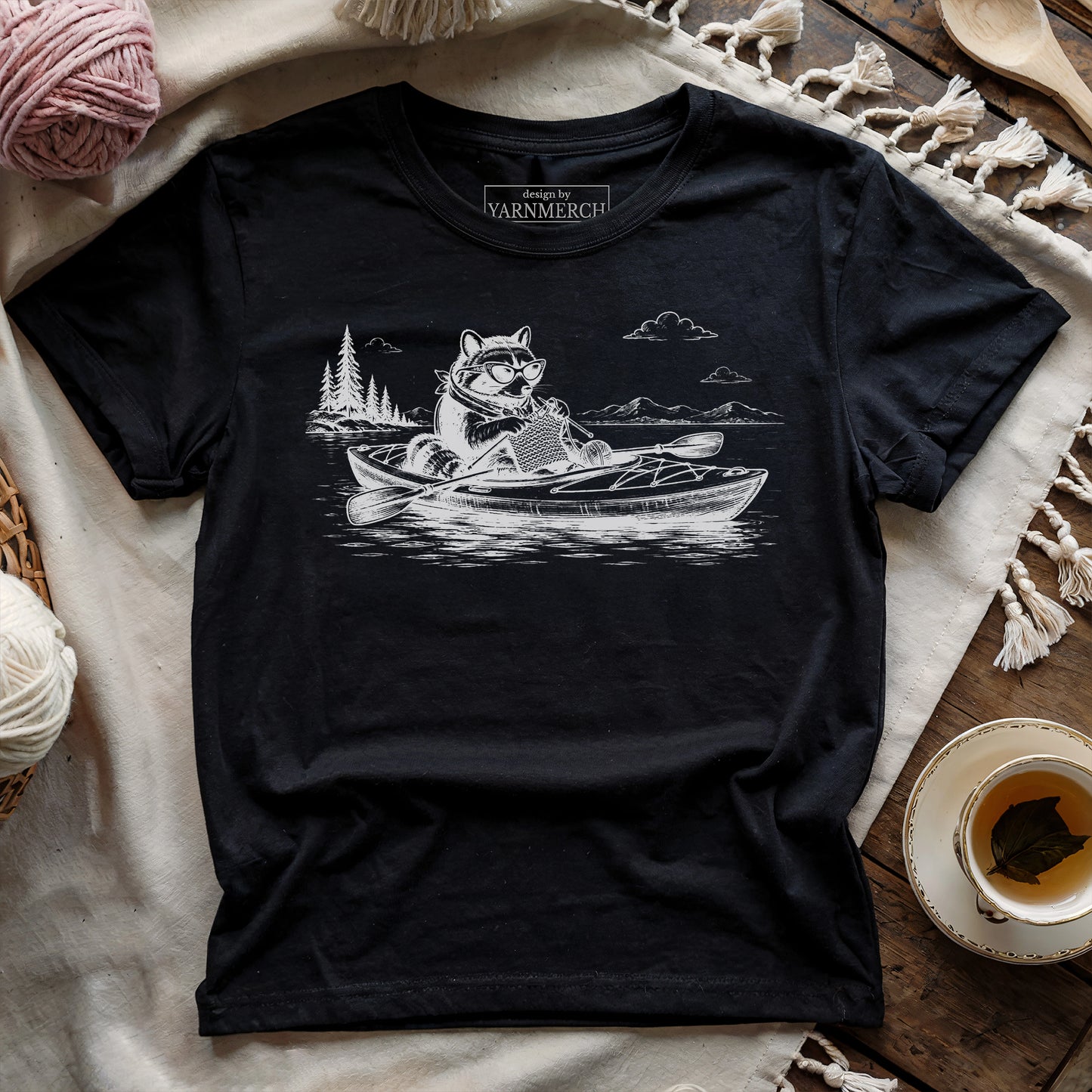 Knitting On A Kayak T-shirt