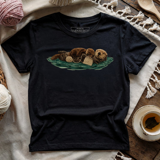 Knitting Otter Mom T-shirt
