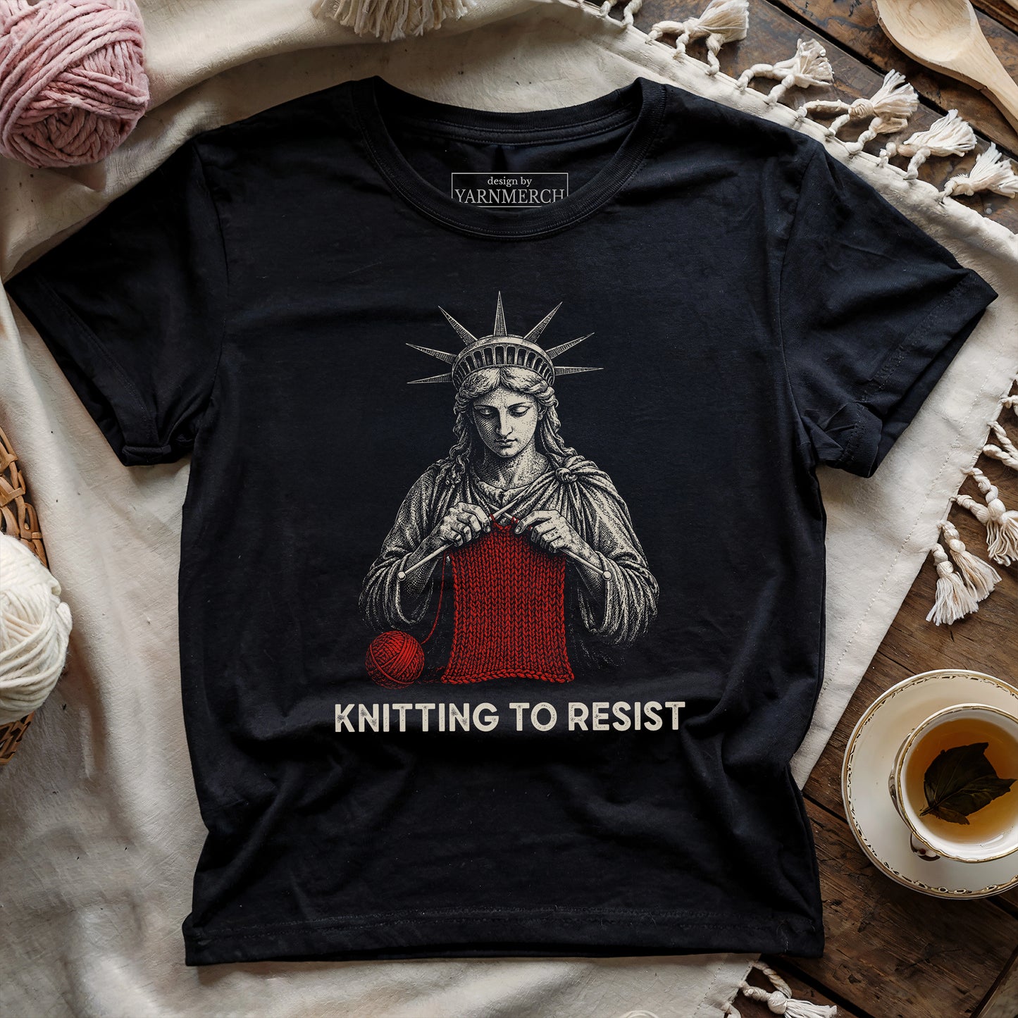 Knitting To Resist T-shirt