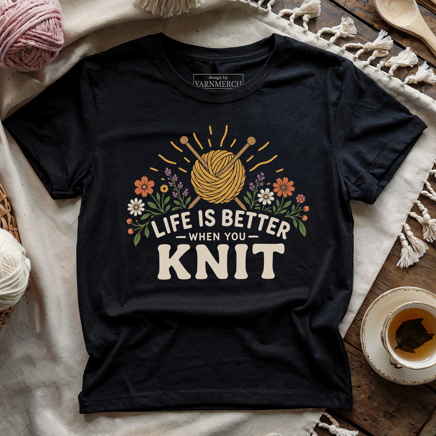 Life Better When Knit T-shirt